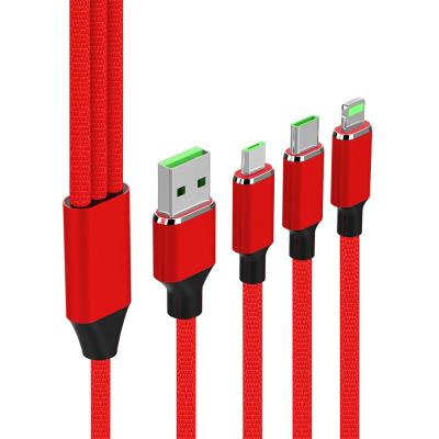 China Wholesale High Quality Quick Charging Fast Charging Type C USB Cable Speed ​​OEM Braided Multi Usb Cable 3 in1 for sale