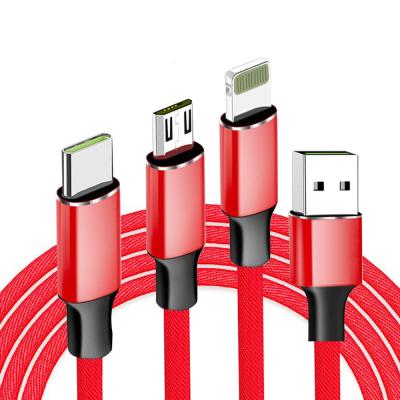 China Fast Charging Speed ​​SIPU High Quality Fast Charging 3 In 1 Micro USB Type C Data Sync Charger Cable For Mobile Phone for sale