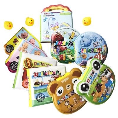 China Custom PVC Print Baby Bath Book Eco - Friendly Soft Waterproof Toys for sale