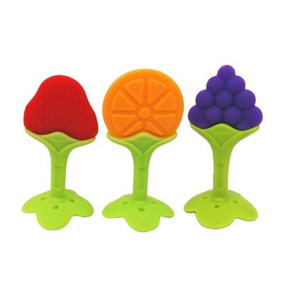 China Toy Teething Toys Fruit Soft Silicone Teether For Baby for sale