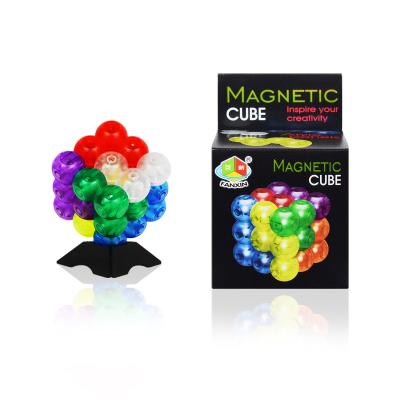 China DIY TOY Colorful 3D Puzzle Magic Magnetic Cube Toy For Kids for sale