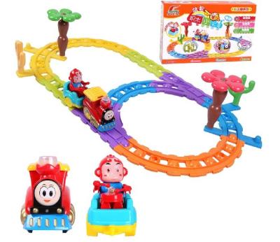 China With Light With Music Education DIY Toys Building Block Train For Kids With Light With Music (Battery Not Included) for sale