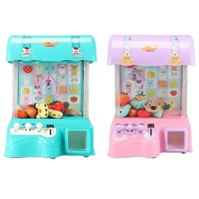 China Game Playing Mini Doll Machine Toys Catching Machine Electric CLAW Machine Toys With Light For Children for sale