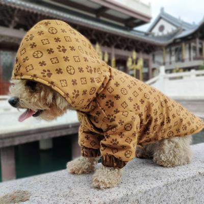 China Stocked Dreamzoo Dog Fashion Luxury Clothes Wear On Both Sides Luxury Dog Winter Jacket Dog Clothes for sale