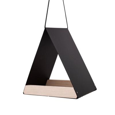 China CLASSICS Bird Life Bedroom Modern Metal Black Triangle Metal Yard Decor Bird Feeder Bird Feeder Modern Wooden Home Bedroom for sale