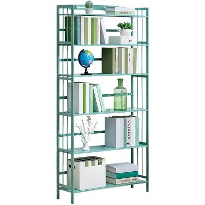 China Five Tier Floor To Ceiling Metal Storage Bedroom Display Shelf for sale