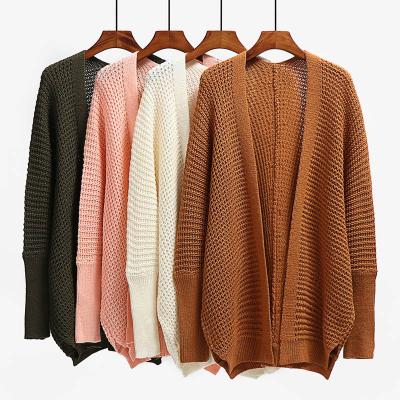 China Custom Knitwear Long Sleeve Pockets Anti Shrinkage Loose Ladies Checkerboard Cardigan Women Coat Winter Knit Sweater Cardigans for sale