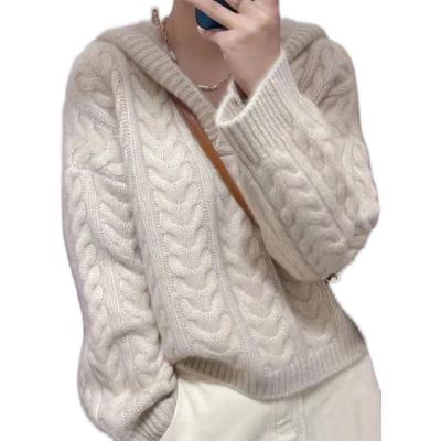 China Autumn And Winter Loose Outer Wear Hooded Sweater Women Anti-wrinkle New All-match Knitted Base Women's Knitwear Sweater for sale