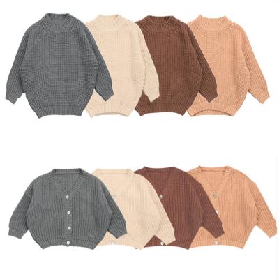 China Hot sale anti-pilling customized cotton pullover and cardigan wholesale baby knit sweater for sale