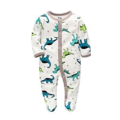 China Factory wholesale casual baby romper with hat printed baby clothes pajamas set newborn baby clothes for sale