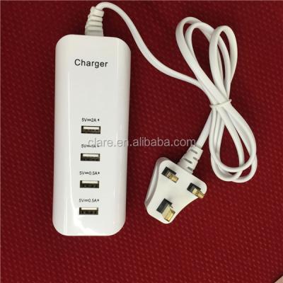 China Cell Phone Tablet MP3 GPS For iPhone Charger, Home Use 4 Left Wall USB Charger Phone Charger Factory Wholesale for sale