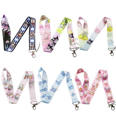 China Promotional Gift Anime Polyester Lanyard Promotional Customized Sublimation Printer Id Card Holder Lanyard With Logo Custom for sale