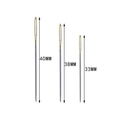 China Hand Sewing Gold Plain Tail Needle Embroidery Stitch Cross Needle for sale