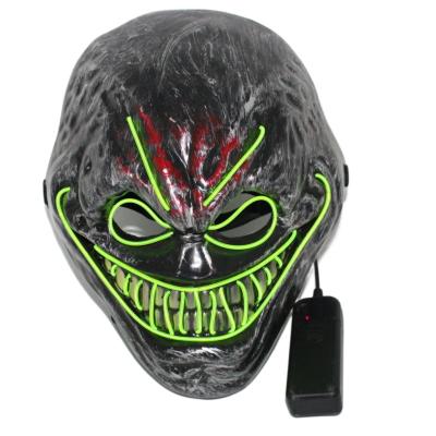 China New Plastic Halloween LED Scary Mask Night Glow Party Mask Scary Mask for sale