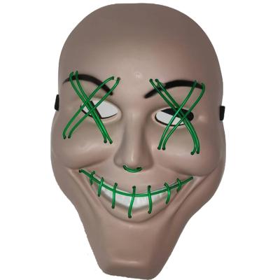 China Wholesale PVC Manufacturers Halloween Mask Ladies LED Glow Mask Role Play Halloween Party LED Mask for sale