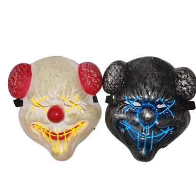 China Manufacturers Wholesale PVC Party LED Masks Halloween Party LED Masks Cosplay Masks for sale