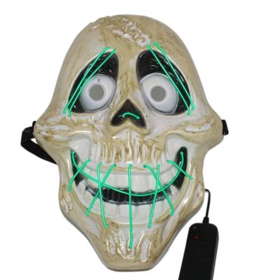 China PVC Party Mask Custom Designed Smiling Face Glow Mask Halloween LED Mask for sale