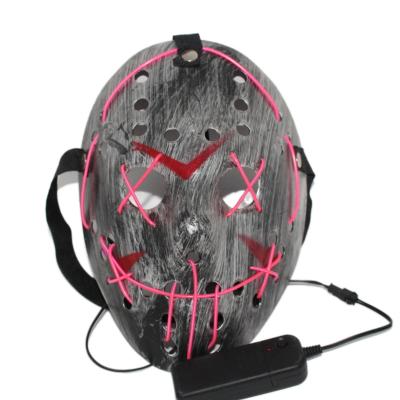 China New Hot Sale PVC Cosplay Baseball LED Mask Glow LED Mask Halloween Party Mask for sale