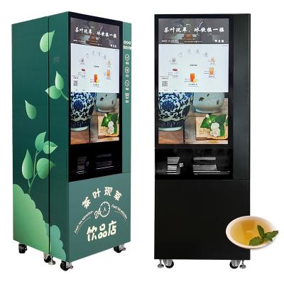 China Intelligent fully automatic tea vending machine bubble tea vending machine CE CB CQC ISO SAA 200 cups; 72L (4 barrels) for sale