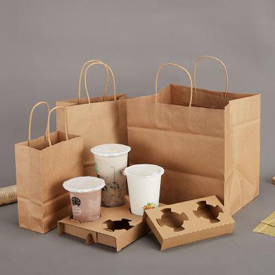 China Factory Price Biodegradable Direct Wholesale Custom Foldable Recycle Large Drawstring Shoe Brown Paper Bags for sale