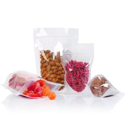 China Factory direct sale recyclable transparent plastic stand-up pouch can be resealable food packaging bag for sale