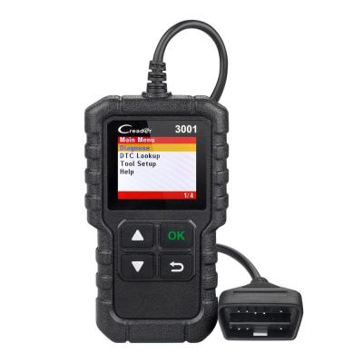 China Support 110+ Car Brands Muti-Language OBDII/EOBD Code Reader Scan Tool CReader 3001 Auto Diagnostic Tool for sale