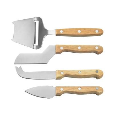 China Viable Hot Selling 4 Piece Kitchen Utensils Butter Wooden Handle Cheese Slicer Spread Knife for sale