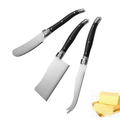 China Amazon Viable Hot Sale High Quality 3 Pieces Stainless Steel Butter Knife Spreader Cheese Knife Set for sale