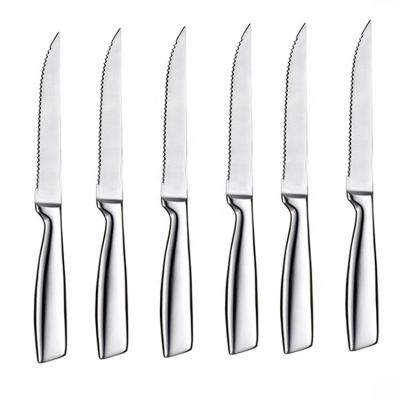 China Viable Best Seller on Amazon Profession Wholesale Color Ribbon Steak Knife Set for sale