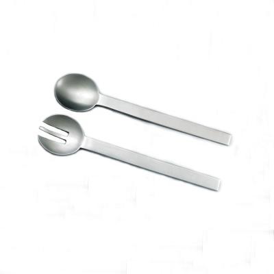 China 28.5cm Length Stainless Steel Salad Fork And Spoon Serviceable High Quality Set for sale