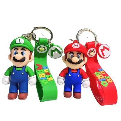 China Wholesale 2023 3D Mario Gift Key Chain Goods Creative Ty-Super Gift For Various Key Rings Pendant Bag Baubles for sale