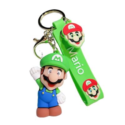 China Taiya Durable Cute Cartoon Mario Keychain Backpack Decor 3d PVC Keychain PVC Pendant Bag Pendant Ty-Superb Various for sale