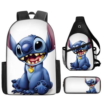 China New point handsome cartoon raincoat three-piece schoolbag primary and secondary school students backpacking for sale