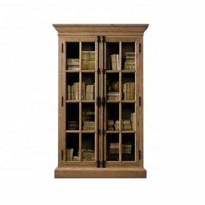 China American Living Room Furniture Antique Wood Two Door Country Book Storage Cabinet for sale