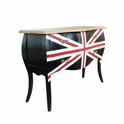 China With Three Drawer Classic Wood Furniture UK Union Jack Antique Style Chest Drawers for sale