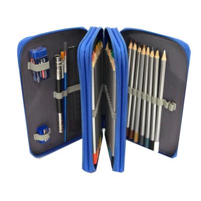 China Hot Sale Coloring Artist Grade High Quality Pencil 48+ Color Water/Oil Soluble Colors Based Colors With Zipper Bag for sale