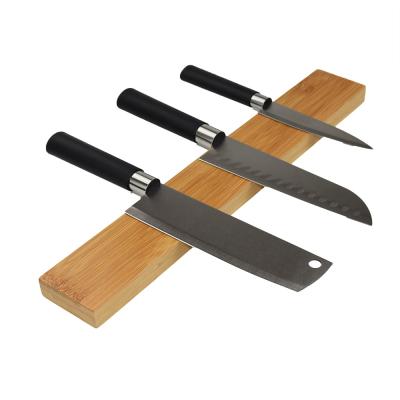 China Amazon 2021 Viable Hot Selling 16 Inch Bamboo Magnetic Knife Bar With Universal Use As A Knife Holder for sale