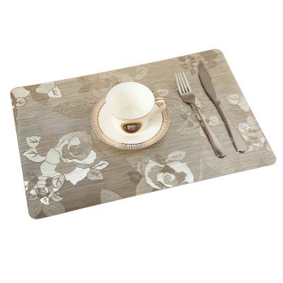 China Sustainable Luxury Hotel Supplies PVC Placement Leather Dining Table Mat for sale