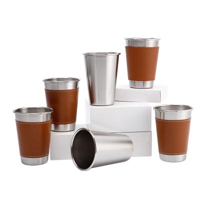 China Sustainable Whole Sales Single Wall Drinks Mug High Quality Eco-Friendly 304 Stainless Steel Coffee Beer Mugs for sale