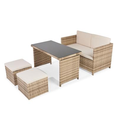 China Waterproof Outdoor Furniture Rattan Sofa Set Garden Furniture Patio Rattan Cane Wicker Garden Sofa for sale