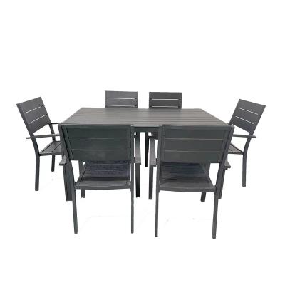 China Eco-freindly Furniture Aluminum Chairs Outdoor Dining Table And Chair Set for sale