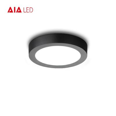 China Good price surface mounted 12W Round black LED panel light fixture for hotel led downlight for sale