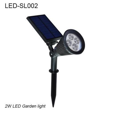 China luz solar exterior de 2W IP65 LED y luz llevada solar del jardín para el parque en venta