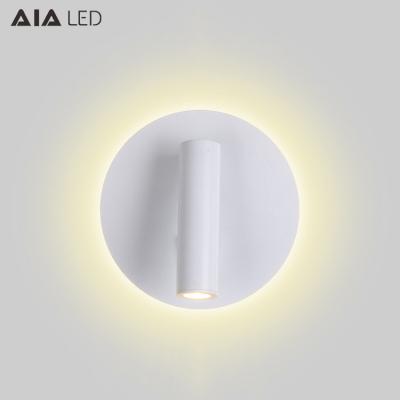 China bedroom lamp bedside wall lamp led reading lamp with switch aluminum modern double control rotatable bed wall lamp for sale