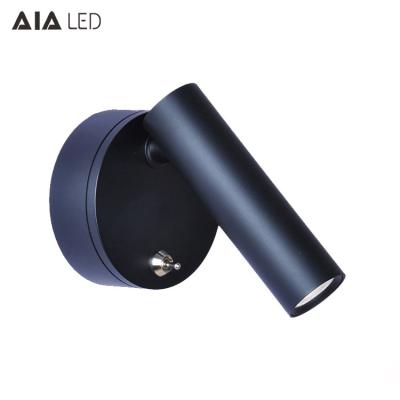 China Black switch headboard wall light for wall reading light hotel bedside wall light for hotel for sale