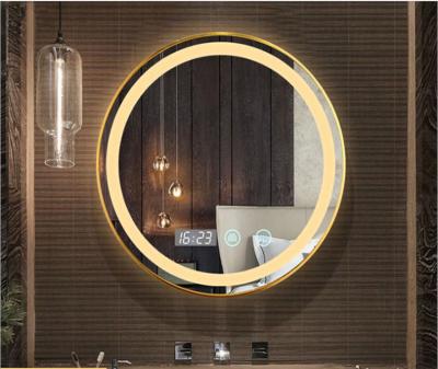 China El hotel elegante de la luz del espejo del maquillaje de la circular de la lámpara del espejo del cuarto de baño llevó el retrete impermeable antiniebla del fregadero en venta