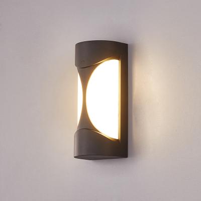 China Aluminum+Acrylic manufacturer vertical 12W outdoor wall lighting fitting external wall lamp light for sale