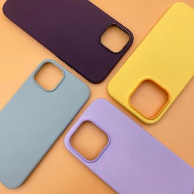 China Shockproof Cell Phone Cases For Magsaf case New Liquid Silicone Magnetic Case for IPhone 12 13 14 Pro Max Apple Wireless Charger Cover for sale