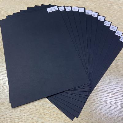 China Photo Album Anti-Curvature Black Cardboard Cardboard Virgin Black Wood Pulp Paper Card Thick Black Board Black Cardboard for sale