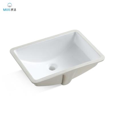 China China Supplier Modern Bathroom Ceramic Sanitary Ware Rectangle Under Counter Basin Ceramic Bathroom Sink Under Counter Hand Wash Basin for sale